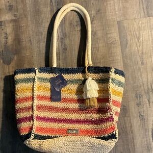 RACHEL Rachel Roy Multicolor Striped Tote